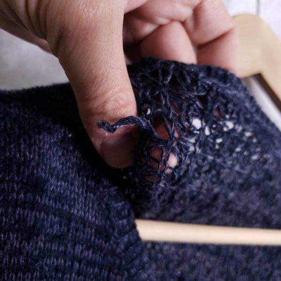 Hollister Women's L (Approx) Blue Long Sleeve Knit Pullover Tunic Sweater Top - Picture 5 of 7